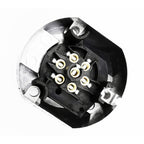 2 PCS VS171EW 7P 12V Aluminum Alloy Trailer Plug Socket EU Plug, VS171EW