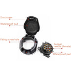 2 PCS VS1130E 13P 12V RV Traveler Trailer Nylon Waterproof Plug Socket EU Plug, VS1130E