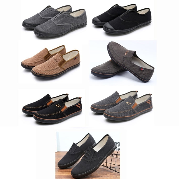 LuTai Men Loafers Rubber Sole Shoes Breathable Wear-Resistant Casual Shoes, 38, 39, 40, 41, 42, 43, 44, 45