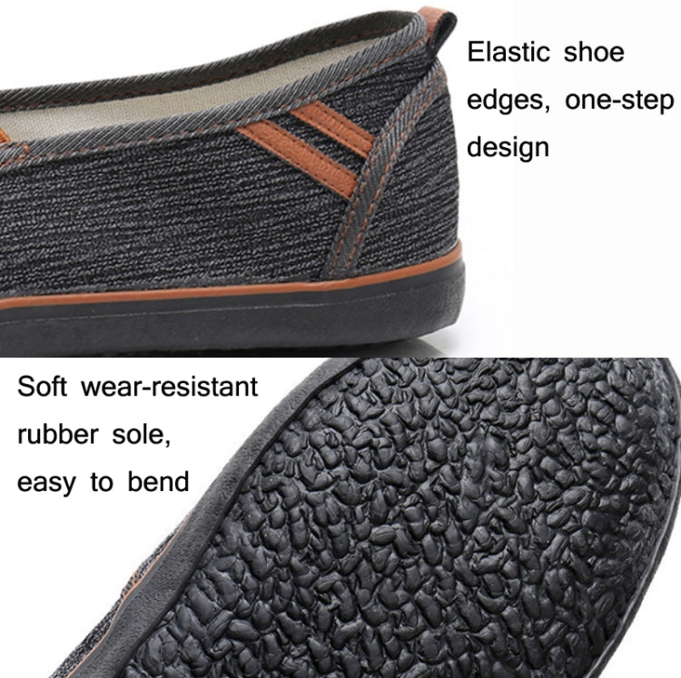 LuTai Men Loafers Rubber Sole Shoes Breathable Wear-Resistant Casual Shoes, 38, 39, 40, 41, 42, 43, 44, 45