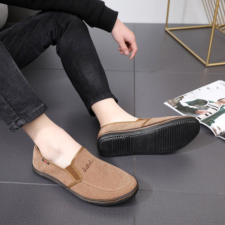 LuTai Men Loafers Rubber Sole Shoes Breathable Wear-Resistant Casual Shoes, 38, 39, 40, 41, 42, 43, 44, 45