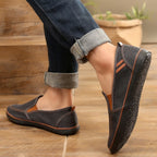 LuTai Men Loafers Rubber Sole Shoes Breathable Wear-Resistant Casual Shoes, 38, 39, 40, 41, 42, 43, 44, 45