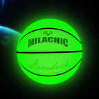 MILACHIC Number 7 Fluorescent Green Holographic Reflective Basketball, Fluorescent Green