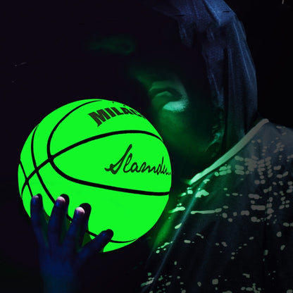 MILACHIC Number 7 Fluorescent Green Holographic Reflective Basketball, Fluorescent Green