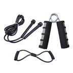 3 In 1 Portable Fitness Exercise Skipping Grip Set, 3 In 1