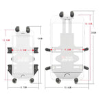 N-STAR NJN002 Motorcycle Metal Aluminum Alloy Universal Anti-Theft Mobile Phone Bracket, NJN002(T-shaped Ball Head Installation), NJN002(Inclined Ball Head Installation)