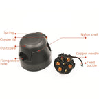 VS170E-RZ 7P Socket Long Iron Bracket Round Bottom Socket EU Plug, VS170E-RZ