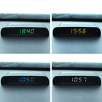 Solar Night Light Car Clock Automotive Electronic Clock Temperature, Time+Date+Week+Temperature