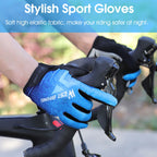 WEST BIKING YP0211216 Riding Gloves Bike Shock Absorption Touch Screen Full Finger Glove, M, L, XL, XXL