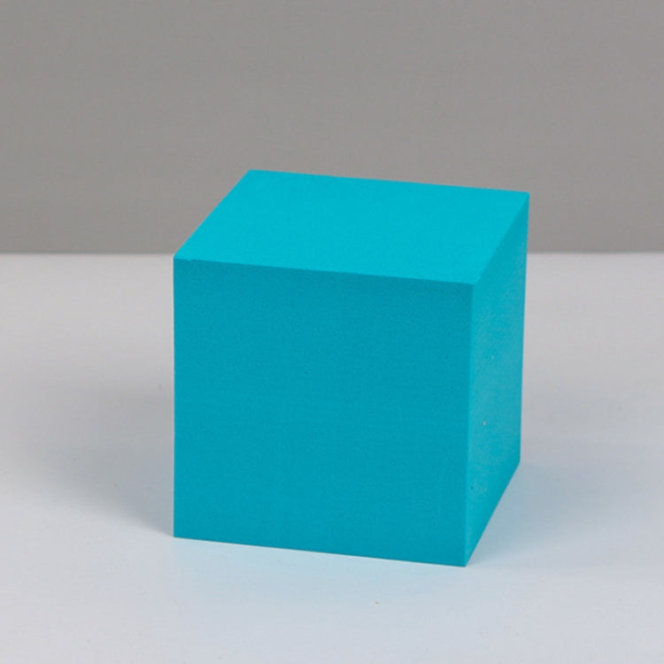 8 PCS Geometric Cube Photo Props Decorative Ornaments Photography Platform, Colour: 5 x 5 x 5cm Small White Square, Small Lake Blue Square, Large Lake Blue Square, Small Lake Blue Rectangular, Large Lake Blue Rectangular, Small Lake Blue Cylinder      ...