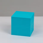 8 PCS Geometric Cube Photo Props Decorative Ornaments Photography Platform, Colour: 5 x 5 x 5cm Small White Square, Small Lake Blue Square, Large Lake Blue Square, Small Lake Blue Rectangular, Large Lake Blue Rectangular, Small Lake Blue Cylinder      ...