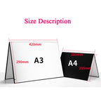 2 PCS 3-in-1 Reflective Board White + Black + Silver A4 Cardboard Folding Light Diffuser Board, 3-in-1 A4 Cardboard
