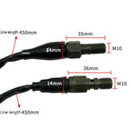 2 PCS Motorcycle Modified Accessories Disc Brake Hydraulic Switch Line, M10 x 1.25mm Square Plug, M10 x 1.25mm Plug