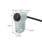 Motorcycle Aluminum Alloy Modified Handle Switch With Indicator Spotlights Fog Lights Headlights Power-Off Switch, Black, Silver