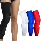 A Pair  Extended Sports Knee Pads Thigh and Calf Cover Outdoor Climbing Football Basketball Riding Protective Gear, M (Black), L (Black), XL (Black), M (White), L  (White), XL (White), M (Red), L (Red), XL (Red), M (Blue), L  (Blue), XL  (Blue)