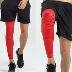 A Pair  Extended Sports Knee Pads Thigh and Calf Cover Outdoor Climbing Football Basketball Riding Protective Gear, M (Black), L (Black), XL (Black), M (White), L  (White), XL (White), M (Red), L (Red), XL (Red), M (Blue), L  (Blue), XL  (Blue)