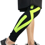 1pair  Sports Knee Pads Compression Elastic Protective Thigh And Calve Cover, M (Black / Gray), L  (Black / Gray), XL  (Black / Gray), M (Black / Green), L (Black / Green), XL (Black / Green), M (Black / Red), L (Black / Red), XL (Black / Red)         ...