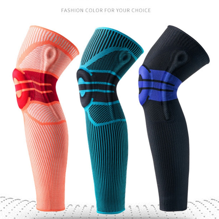 A Pair Sports Knee Pads Long Warm Compression Leggings Basketball Football Mountaineering Running Meniscus Patella Protector, M (Black Purple), L (Black Purple), XL (Black Purple), M (Sky Blue), L (Sky Blue), XL (Sky Blue), M (Orange Red), L (Orange Re...