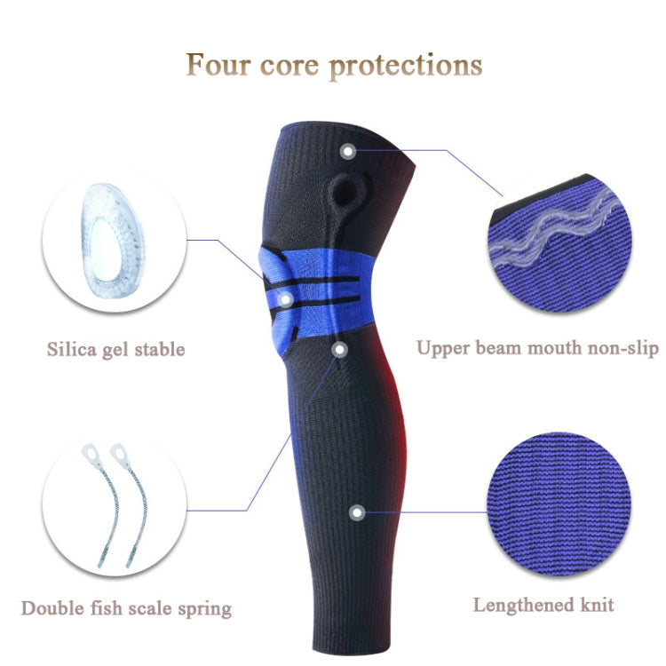 A Pair Sports Knee Pads Long Warm Compression Leggings Basketball Football Mountaineering Running Meniscus Patella Protector, M (Black Purple), L (Black Purple), XL (Black Purple), M (Sky Blue), L (Sky Blue), XL (Sky Blue), M (Orange Red), L (Orange Re...