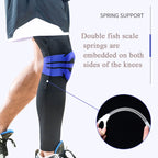 A Pair Sports Knee Pads Long Warm Compression Leggings Basketball Football Mountaineering Running Meniscus Patella Protector, M (Black Purple), L (Black Purple), XL (Black Purple), M (Sky Blue), L (Sky Blue), XL (Sky Blue), M (Orange Red), L (Orange Re...