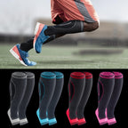 Lengthened Sports Protective Calf Cover Knitted Breathable Pressure Leg Cover Basketball Football Mountaineering Protective Gear, M (Black Gray), L (Black Gray), XL (Black Gray), M (Black Blue), L (Black Blue), XL (Black Blue), M (Black Red)           ...