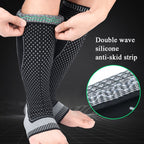 Lengthened Sports Protective Calf Cover Knitted Breathable Pressure Leg Cover Basketball Football Mountaineering Protective Gear, M (Black Gray), L (Black Gray), XL (Black Gray), M (Black Blue), L (Black Blue), XL (Black Blue), M (Black Red)           ...
