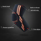 Sports Elbow Pads Breathable Pressurized Arm Guards Basketball Tennis Badminton Elbow Protectors, M (Black Gray), L (Black Gray), XL (Black Gray), M (Black Orange), L (Black Orange), XL (Black Orange), M (Black Green), L (Black Green), XL (Black Green)...