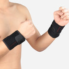 Aluminum Spring Supported Compression Wristband Basketball Volleyball Fitness Sport Protective Gear, Compression Wristband(Black)