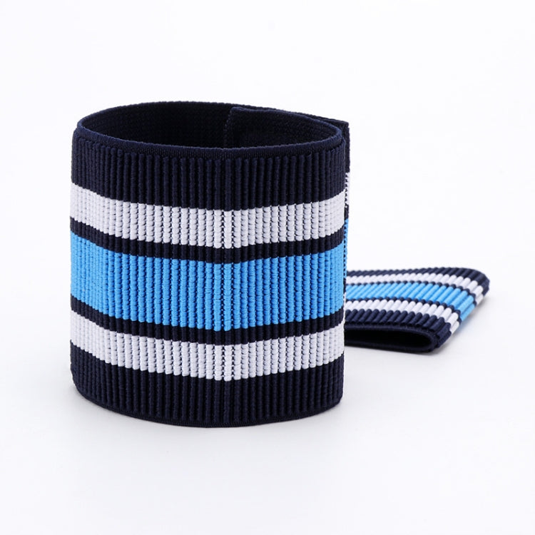 2pcs Mountain Bike Bicycle Outdoor Cycling Belt Striped Legs With Elastic Band, Cycling Belt (Blue)