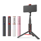 Bluetooth Selfie Stick with Tripod Multi-function Gimbal Mobile Phone Fill Light Live Support, Passion Red, Black, Girl Powder, White Gold
