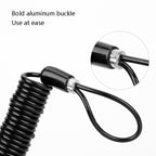5 PCS Bicycle Portable Reminder Rope Motorcycle Helmet Anti-Theft Spring Rope Travel Wire Rope