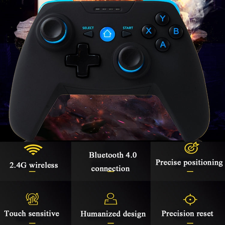 CX-X1  2.4GHz + Bluetooth 4.0 Wireless Game Controller Handle For Android / iOS / PC / PS3, Single Handle (Black), Handle + Bracket (Black), Handle + Bracket + Receiver (Black), Single Handle (Blue), Handle + Bracket (Blue)                             ...