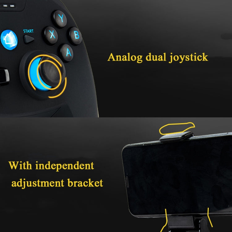 CX-X1  2.4GHz + Bluetooth 4.0 Wireless Game Controller Handle For Android / iOS / PC / PS3, Single Handle (Black), Handle + Bracket (Black), Handle + Bracket + Receiver (Black), Single Handle (Blue), Handle + Bracket (Blue)                             ...