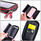 OKD Motorcycle Bicycle Touch Screen Waterproof Mobile Phone Bag Bracket, S, M-4, L-3, XL-4