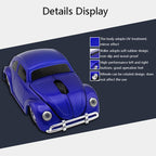 CM0010B 1200 DPI 3-keys Car Shape Wireless Mouse, Yellow, Red, Blue, Black