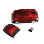 CM0010B 1200 DPI 3-keys Car Shape Wireless Mouse, Yellow, Red, Blue, Black