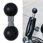 Industrial Instrument Bracket Locomotive Rubber Fixed Double Ball Adapter, 25.4-25.4mm Ball Head