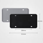 2 Sets Waterproof Rustproof Non-damaging Car Paint Silicone License Plate Frame, US Black, Black