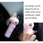 Handheld Hydrating Device Chargeable Fan Mini USB Charging Spray Humidification Small Fan, M9 White Rabbit, M9 Pink Rabbit, M9 Blue Rabbit, M10 White Kitten, M10 Pink Kitten, M10 Blue Kitten, M11 White Deer, M11 Pink Deer, M11 Blue Deer