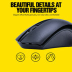 T-WOLF Q2 3-Buttons 1200 DPI 2.4GHz Wireless Mouse, Black, White, Pink