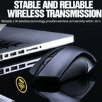 T-WOLF Q2 3-Buttons 1200 DPI 2.4GHz Wireless Mouse, Black, White, Pink