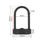 Bold Steel U-Shaped Bicycle Password Lock Motorcycle Electric Car Anti-Theft Password Lock, Password Lock(Black), Password Lock(Red)