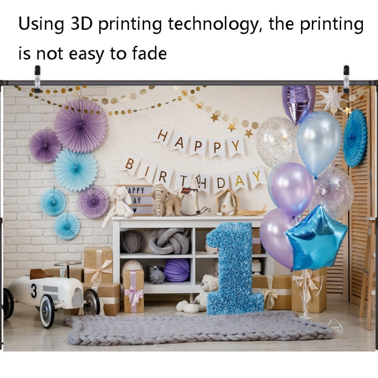 2.1m X 1.5m One Year Old Birthday Photography Background Party Decoration Hanging Cloth
