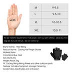 WEST BIKING YP0211218 Cycling Breathable Short Gloves Non-Slip Half Finger Gloves, M, L, XL, 2XL