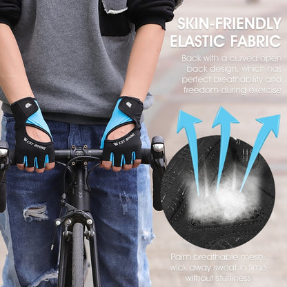 WEST BIKING YP0211217 Cycling Breathable Silicone Palm Gloves Fitness Training Wrist Guard Sports Gloves, M, L, XL