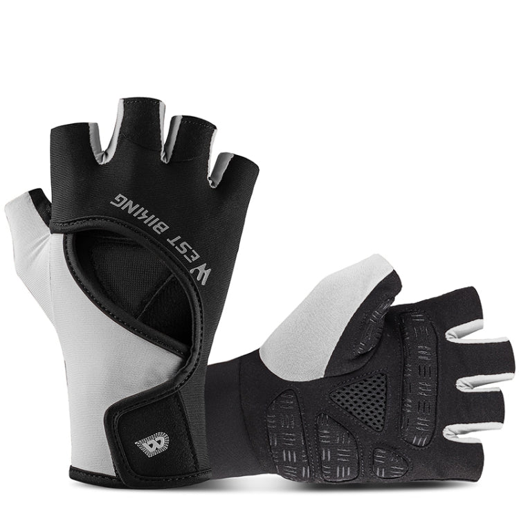 WEST BIKING YP0211217 Cycling Breathable Silicone Palm Gloves Fitness Training Wrist Guard Sports Gloves, M, L, XL