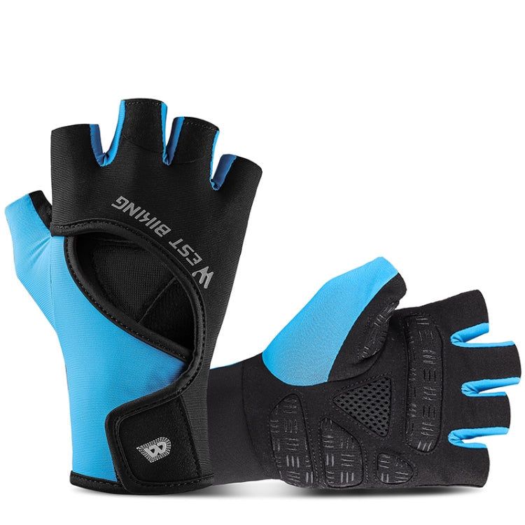 WEST BIKING YP0211217 Cycling Breathable Silicone Palm Gloves Fitness Training Wrist Guard Sports Gloves, M, L, XL