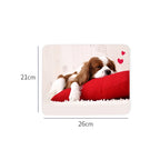 6 PCS Non-Slip Mouse Pad Thick Rubber Mouse Pad, Size: 21 X 26cm, Gift Of Love, Tea Cup Kitten, Colorful Flowers, Big Head, Stunning Pig, Fighting Dog, Blind Eye Cat, Starry Sky, Apricot Flower, Shy Kitten, Black White Circle, Garland Rabbit           ...