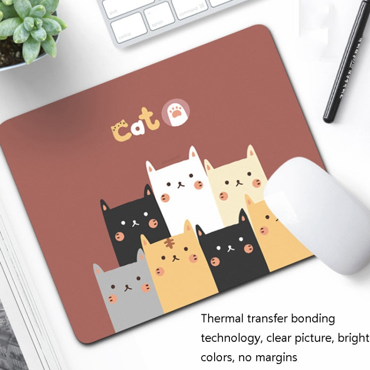 6 PCS Non-Slip Mouse Pad Thick Rubber Mouse Pad, Size: 21 X 26cm, Gift Of Love, Tea Cup Kitten, Colorful Flowers, Big Head, Stunning Pig, Fighting Dog, Blind Eye Cat, Starry Sky, Apricot Flower, Shy Kitten, Black White Circle, Garland Rabbit           ...