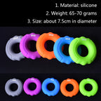 Silicone Gripper Finger Exercise Grip Ring, Specification: 60LB(Dot Orange), 20LB (Dot Green), 40LB (Dot Blue), 60LB(Dot Orange), 80LB(Dot Purple), 100LB (Dot Gray), 30LB (General Yellow), 40LB (General Rose Red), Universal point of 50LB blue          ...